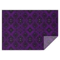 Purple Black Ornament Eye Pattern Rectangle Tablecloth 60"x84",Waterproof Polyester Rectangle Table Cloth, Wipeable Spillproof Polyester Tablecloth for Dining, Camping, Indoor and Outdoor