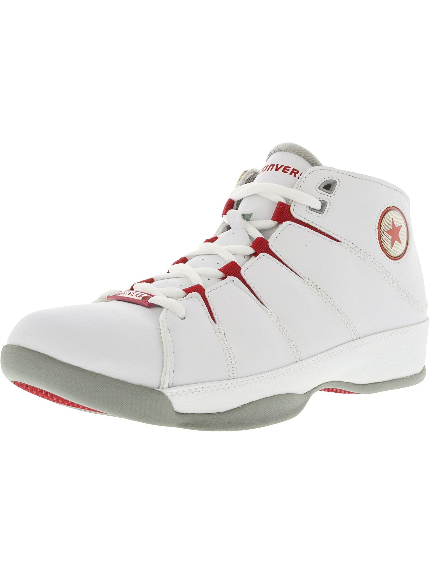white leather basketball shoes