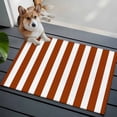 thumbnail image 4 of Burnt Orange Stripe Large Area Rugs for Bedroom Living Room, Soft Non Slip Carpet Bedside Rug, Farmhouse Striped Abstract Art Rectangular Floor Cover Kitchen Accent Rug 2'x3' for Dining Room/Office, 4 of 9