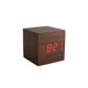 thumbnail image 1 of LED Reloj Digital Control de Voz Termómetro Cuadrada Decoración Hogar Oficina Marrón + rojo BLESIY Relojes de alarma, 1 of 8