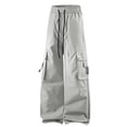 thumbnail image 2 of Jaunzuar Hiking Pants Men Straight Leg Drawstring Cargo Pants Casual Athletic Work Pants with Pockets L, 2 of 7
