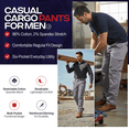 thumbnail image 4 of Alamo Casual Cargo Pants for Men - Stretchable, Regular Fit Cargo Work Pants for Men - 6 Pocket Outdoor Mens Work Pants, 4 of 8