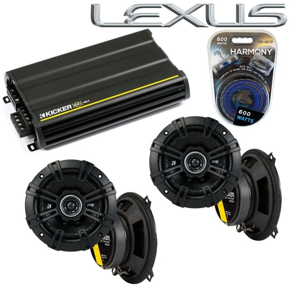 Fit Lexus GS 300/400/430 93-05 Speaker Replacement Kicker (2) DSC5 & CX300.4 Amp - Factory Certified Refurbished