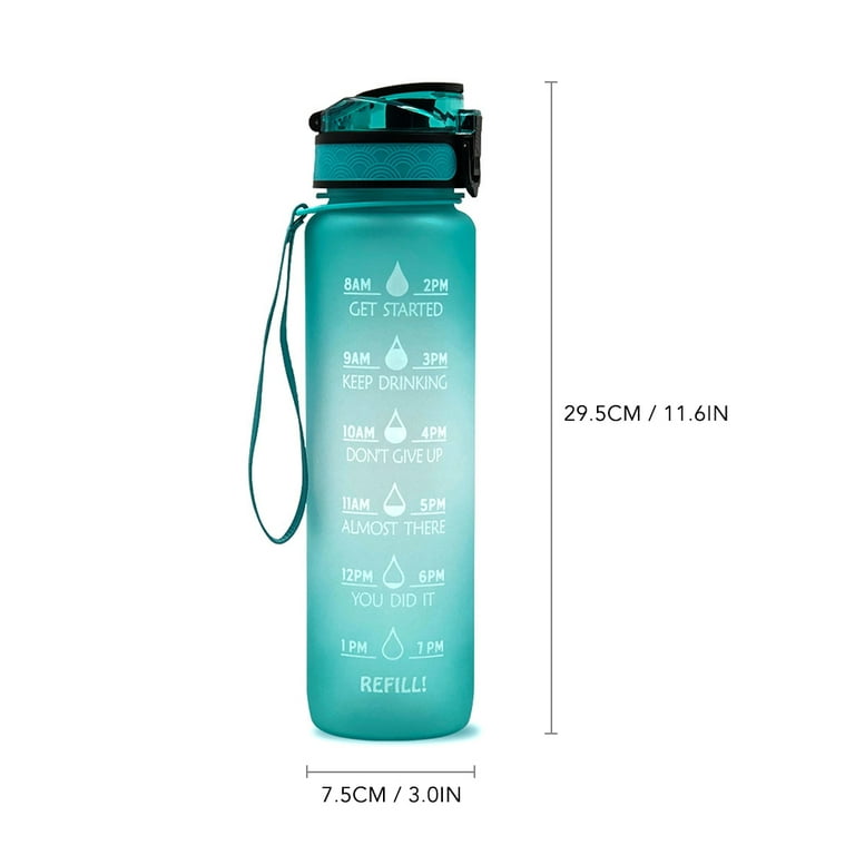 1L Sports Water Bottle With Sleeve And Straw With Carrying Strap Sleeve  Leak Proof Bpa Free