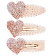 thumbnail image 1 of 3PCS Pince à Cheveux Mode Paillettes Strass Faux Perle Cheveux Épingle Snap Cheveux Clip, 1 of 10