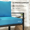 thumbnail image 4 of Outdoor Patio Chair Cushions Deep Seat Replacement Patio Cushions Set Turquoise, 4 of 10