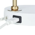 thumbnail image 6 of SAFAVIEH Felton 21 in. Art Deco Table Lamp with USB Port, Gold/White, 6 of 8
