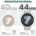 thumbnail image 2 of KOMI [2Pack for Samsung Galaxy Watch 7 2024 Screen Protector Case 44mm Accessories, Protective Face Cover for 44 mm, Hard Bumper Built-in Tempered Glass Film for Women Men, 2 of 7