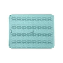 JWDX Placemat Clearance, Silicone Dish Drying Mat 2025 New Kitchen Sink Silicone Draining Mat Fast Drying Stone Sink Tray Heat Silicone Mat Easy Clean Raised Edge Holds Water