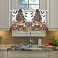 thumbnail image 2 of Yayeee Kitchen Curtains Light Filtering 27"x36" Rod Pocket Short Cafe Window Panel, Green Halloween Trees, 2 of 7