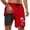 Red, variant on Kcolen Swim Trunks Men 5 Inch Inseam Gradient Men's Board Shorts Light Upf Bathing Suit Liner Compression Summer Beach Men Swim Brief