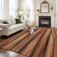 thumbnail image 2 of Western Barn Door Area Rugs 5'x7', Washable Small Throw Rugs for Laundry Room Playroom, Country Farmhouses Wooden Grain Brown Indoor Outdoor Rug Non-Slip Low Pile Carpet Runner Reversible Floor Mats, 2 of 8
