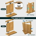 thumbnail image 4 of Hidden Door Hinge,Heavy Duty Pivot Hinge,570Lbs Load-Bearing,Solid Stainless Steel,Swinging 360&Acirc;&deg;Rotation,Hidden Hardware/System for Secret Door or, 4 of 7