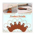 thumbnail image 3 of 50Pcs DIY Leather Keychains Brown Blank Key Fob Rivets Keychain for Car Key Home Door Key Small Decoration Homemade Gift, 3 of 7