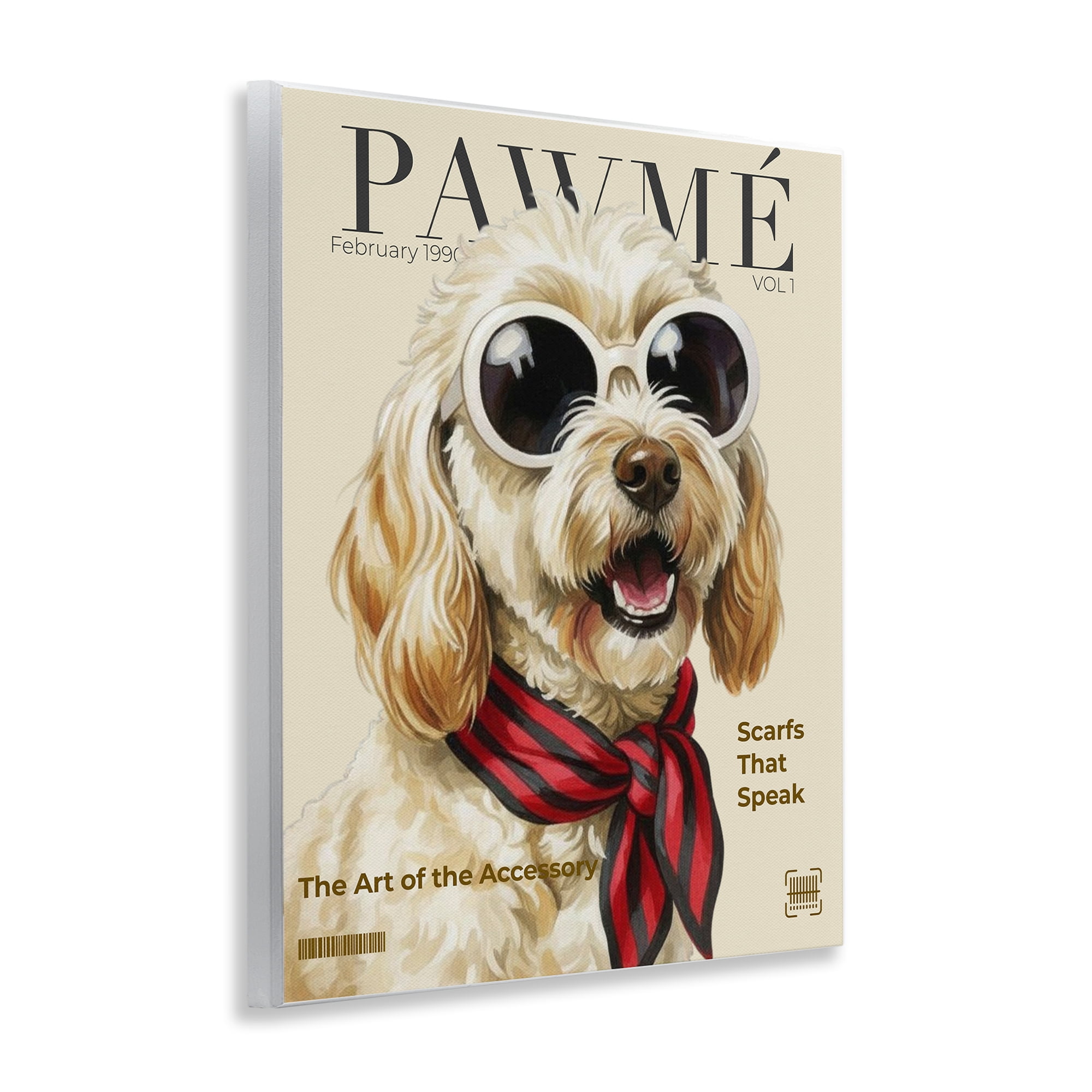 Stupell Industries Pawme Dog Fashion Magazine Wall Plaque Art, design by A Barefoot Stylist
