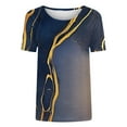 thumbnail image 3 of Ichuanyi Women's Floral Printed Tops Summer Short Sleeve Crew Neck Shirts Dressy Casual Blouses for Women, 3 of 4