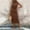 *Brown, variant on Women's Mock Neck Sleeveless Bodycon Dress ,Solid Color Spring Summer Slim Fit Midi Dress Brown,Women's Plus M