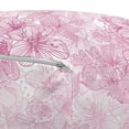 thumbnail image 3 of Cherry Blossom Pouf Cover with Zipper, Overlapping Style Hand Drawn Blossom Flowers Spring Fantasy, Soft Decorative Fabric Unstuffed Case, 30" W X 17.3" L, Dried Rose and Pale Pink, by Ambesonne, 3 of 5