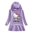 thumbnail image 2 of Hello Kitty primavera y otoño nuevos niños vestido suéter con capucha niña lindo dibujos animados dulce señora falda bebé algodón vestido cómodo, 2 of 5