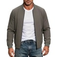 thumbnail image 2 of BRGZLK Mens Lightweight Jacket Stylish Solid Color Long Sleeve Lightweight Ribbed Cuffs Casual Full Zip Coat for Outdoor Casual Hiking Fishing Khaki 4XL, 2 of 9