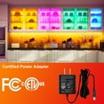 thumbnail image 6 of 6-piece RGB cabinet bottom light strip set, supports application and remote control, music synchronized color changing LED lights, plug-in light strip, suitable for cabinets, counters, Christmas deco, 6 of 7