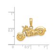 thumbnail image 2 of 14K Yellow Gold 3-D Motorcycle Pendant Charm Necklace with Chain, 2 of 4
