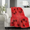 thumbnail image 2 of Food Watermelon Blanket Cozy Soft Lightweight Flannel Throw Blanket for Bed Sofa Travel All Season Pets 40"x30", 2 of 6