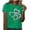 Green, variant on Staron Women's Casual Printed Short Sleeve Round Neck T-Shirt Funny Graphic Tee Loose Comfy Festival Top, Black 3XL