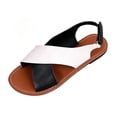 thumbnail image 2 of DIVVce Color Block Cross Strap Sandals For Women Open Toe Comfortable Casual Summer Footwear, 2 of 8