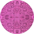 thumbnail image 1 of Ahgly Company Indoor Round Oriental Pink Traditional Area Rugs, 4' Round, 1 of 4