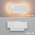thumbnail image 3 of Aplique de pared, lámpara de pared de 12 W, aplique de pared resistente al agua IP20, diseño de dormitorio moderno y elegante, aplique de pared para pasillo, blanco cálido, blanco, 3 of 5