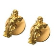 thumbnail image 3 of Lipstore 2x Key Hooks Brass Decorative Door Hooks for Hanging Keys Baseball Caps Bags Left, 3 of 8