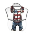thumbnail image 2 of Hirioo Patriotic Boxing Bear Art for Baby Waterproof Pocket Bib Adjustable Closed for Babies Toddlers with Large Pocket 6-24Months, 2 of 8