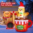 thumbnail image 3 of GOOSH Christmas Inflatables 6 FT Gingerbread Man Decorations, Inflatable Gingerbread Man Sitting in Hot Cocoa Mug Scene with Built-in LEDs, Outdoor Christmas Decorations for Xmas Holiday Party, 3 of 7
