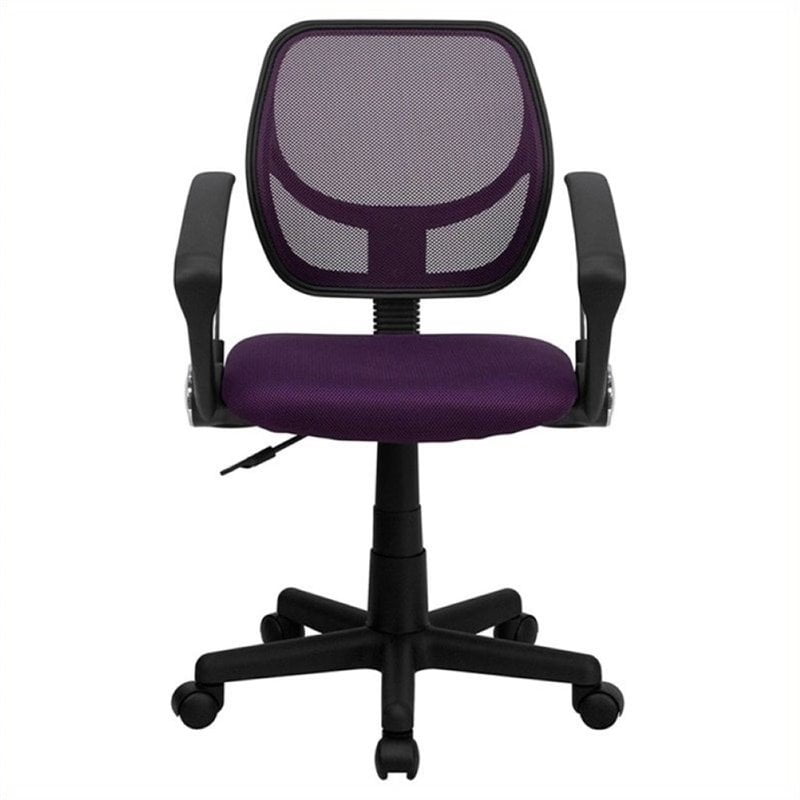 Scranton Co Mid Back Mesh Office Chair With Arms In Purple Qty