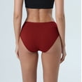 thumbnail image 4 of WZXFASHION Culottes Femme Grande Taille Pur Coton Confortables Rehausse-Fesses Ventre Rouge TTG, 4 of 6