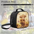 thumbnail image 6 of Yuyamidu Cute Highland Cow Kids Backpack Set of 3 with Lunch Box Pencil Case Portable Lunch Bag Multifunctional Pencil Case Cute Book Bag Elementary School Boys and Girls, 6 of 7