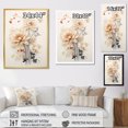 thumbnail image 4 of Designart "Full Bloom Of Beige Floral Beauty V" Plants Floater Framed Canvas Prints, 4 of 5