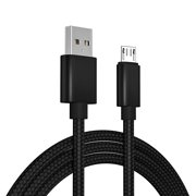 for 6.6FT Micro USB Charger Cable for PS4/Xbox One Controller, Fire TV Stick, Roku, for Android Phone - Nylon Braided Fast Charging & Data Sync Cord