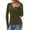 Army Green #118, variant on Gglogagt Women's Deep V Neck 3/4 Sleeve Cross Surplice Wrap Tops Army Green 2XL