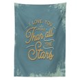 thumbnail image 3 of Ambesonne Love You More Tablecloth Rectangular Table Cover, Vintage Grunge, 60"x90", Slate Blue Amber, 3 of 4