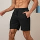 thumbnail image 1 of WILLBEST Pantalones Cortos de Verano para Hombre, Pantalones Cortos de Color Liso con Corbata, Pantalones de Cinco Cuartos Transpirables y Frescos., 1 of 8