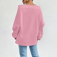 thumbnail image 5 of Qzwdhjm Off Shoulder Sweatshirts for Women Drawstring Long Sleeve Sweatshirt Soft Loose Casual Fall Pullover Tops, 5 of 7