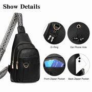 GAEKEAO Sling Bag for Women Crossbody Bags Fanny Pack Vegan Leather Chest Bag Travel Shoulder Belt Purse Backpack Gifts
