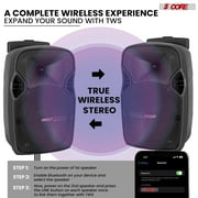 5 Core Party Speaker w Microphone 400W Big Rechargeable Bluetooth Loud PA DJ Karaoke System w Stand