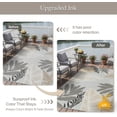 thumbnail image 5 of Outdoor & Indoor Area Rug 5'x8', Waterproof, Non-Shedding, Easy Cleaning, Leaf Mat for Patio, Living Room, Balcony, Dining Room, RV, Deck, Bedroom, Camping, Outside Carpet, Beige Grey, 5 of 10