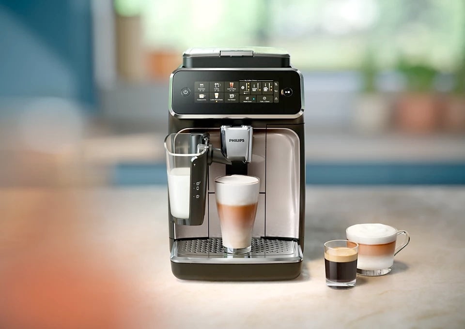 Restored Philips 3300 LatteGo Automatic Espresso Machine | Black Chrome | EP3347/90 (Refurbished)