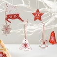 thumbnail image 5 of 12pcs/box Christmas Snowflake Reindeer Wooden Decorations Pendants Tree Hanging Ornaments for Home Kids Gift Noel Navidad Decor, 5 of 5