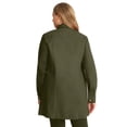 thumbnail image 3 of Jessica London Women's Plus Size Long Denim Jacket Oversized Jean Jacket, 3 of 4