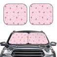 thumbnail image 2 of Balery Hand Drawn Strawberry Parasol para parabrisas de coche de 2 piezas | Parasol plegable para parabrisas delantero de coche para la mayoría de sedanes-Large, 2 of 6